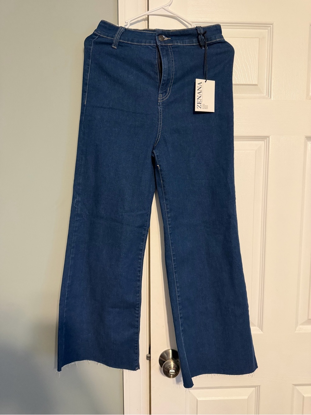 Zenana Outfitters Dark Blue Wide-Leg Jeans